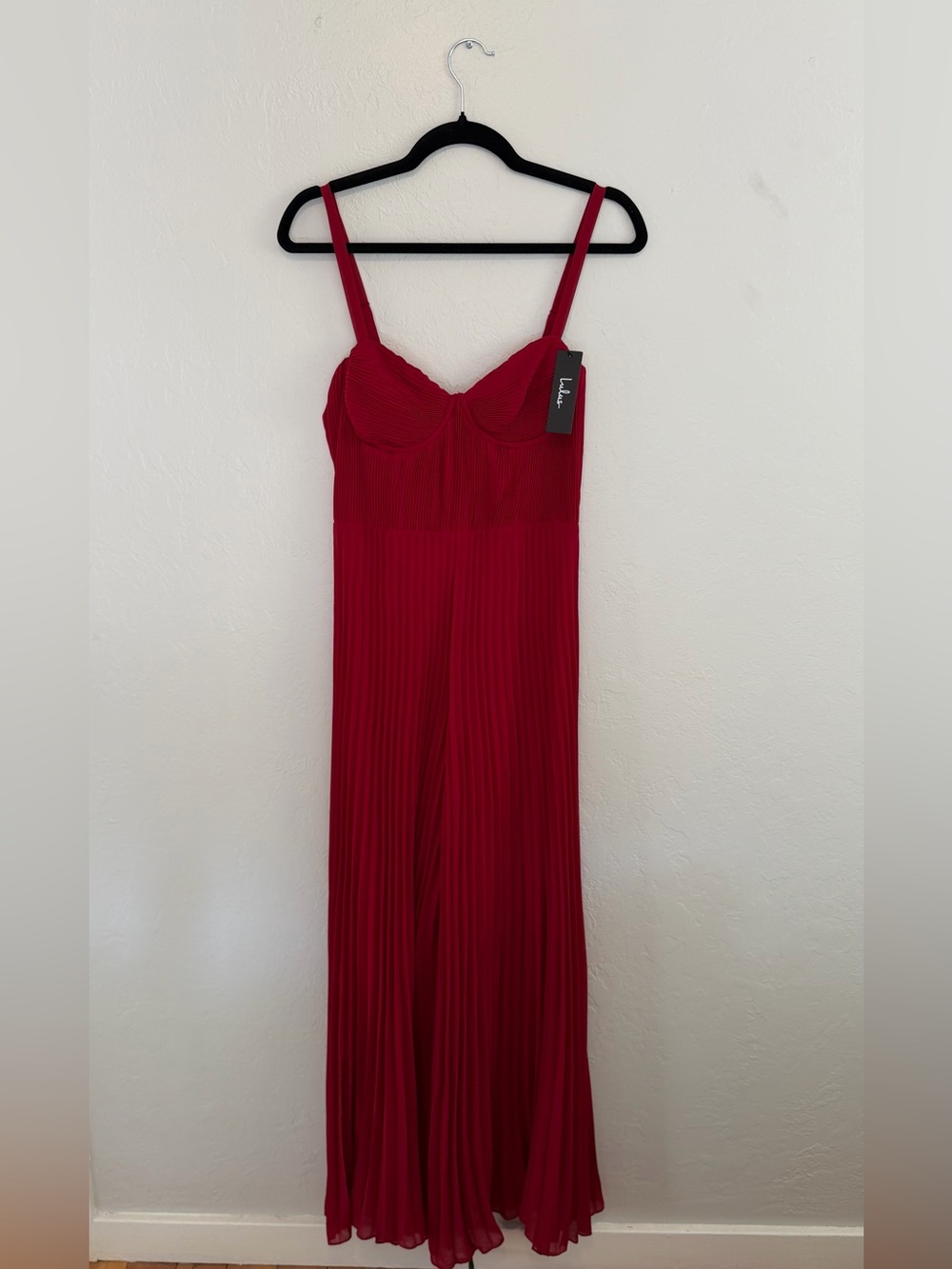 Lulus Exemplary Poise Red Pleated Wide-Leg Jumpsuit
